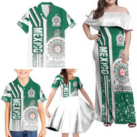Mexico Football Family Matching Off Shoulder Maxi Dress and Hawaiian Shirt El Tri Soccer - Road To Champion - Wonder Print Shop