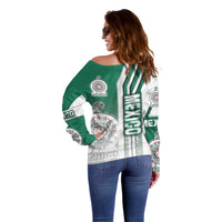 Mexico Football Off Shoulder Sweater El Tri Soccer - Road To Champion - Wonder Print Shop