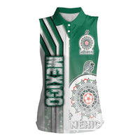 Mexico Football Women Sleeveless Polo Shirt El Tri Soccer - Road To Champion - Wonder Print Shop