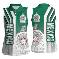 Mexico Football Women Sleeveless Polo Shirt El Tri Soccer - Road To Champion - Wonder Print Shop