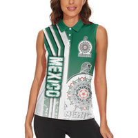 Mexico Football Women Sleeveless Polo Shirt El Tri Soccer - Road To Champion - Wonder Print Shop