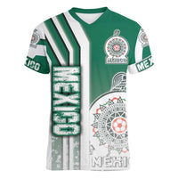 Mexico Football Women V-Neck T-Shirt El Tri Soccer - Road To Champion - Wonder Print Shop