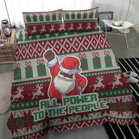 Africa Christmas Black Santa Fist Bedding Set All Power to the People - Wonder Print Shop