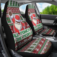 Africa Christmas Black Santa Fist Car Seat Cover All Power to the People - Wonder Print Shop