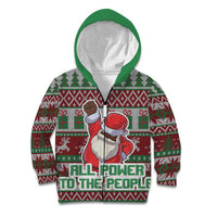 Africa Christmas Black Santa Fist Kid Hoodie All Power to the People - Wonder Print Shop