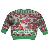 Africa Christmas Black Santa Fist Kid Ugly Christmas Sweater All Power to the People - Wonder Print Shop