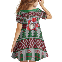 Africa Christmas Black Santa Fist Kid Short Sleeve Dress All Power to the People - Wonder Print Shop