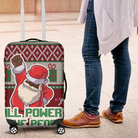 Africa Christmas Black Santa Fist Luggage Cover All Power to the People - Wonder Print Shop
