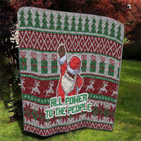 Africa Christmas Black Santa Fist Quilt All Power to the People - Wonder Print Shop