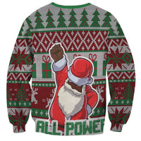 Africa Christmas Black Santa Fist Sweatshirt All Power to the People - Wonder Print Shop