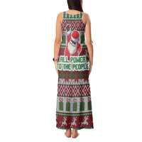 Africa Christmas Black Santa Fist Tank Maxi Dress All Power to the People - Wonder Print Shop