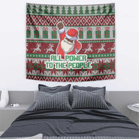 Africa Christmas Black Santa Fist Tapestry All Power to the People - Wonder Print Shop