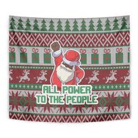 Africa Christmas Black Santa Fist Tapestry All Power to the People - Wonder Print Shop