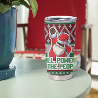 Africa Christmas Black Santa Fist Tumbler Cup All Power to the People - Wonder Print Shop