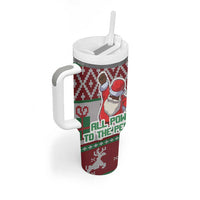 Africa Christmas Black Santa Fist Tumbler With Handle All Power to the People - Wonder Print Shop