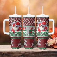 Africa Christmas Black Santa Fist Tumbler With Handle All Power to the People - Wonder Print Shop