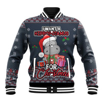 I Want A Hippopotamus Christmas Baseball Jacket - Wonder Print Shop