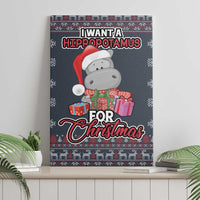 I Want A Hippopotamus Christmas Canvas Wall Art - Wonder Print Shop