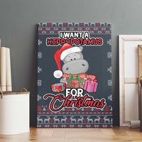 I Want A Hippopotamus Christmas Canvas Wall Art - Wonder Print Shop