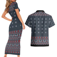 I Want A Hippopotamus Christmas Couples Matching Short Sleeve Bodycon Dress and Hawaiian Shirt - Wonder Print Shop
