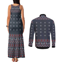 I Want A Hippopotamus Christmas Couples Matching Tank Maxi Dress and Long Sleeve Button Shirt - Wonder Print Shop