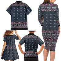 I Want A Hippopotamus Christmas Family Matching Long Sleeve Bodycon Dress and Hawaiian Shirt - Wonder Print Shop