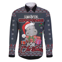 I Want A Hippopotamus Christmas Family Matching Puletasi and Hawaiian Shirt - Wonder Print Shop