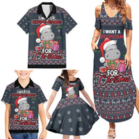 I Want A Hippopotamus Christmas Family Matching Summer Maxi Dress and Hawaiian Shirt - Wonder Print Shop