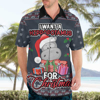 I Want A Hippopotamus Christmas Hawaiian Shirt - Wonder Print Shop