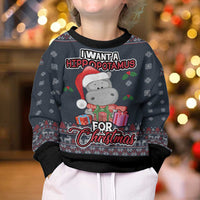 I Want A Hippopotamus Christmas Kid Ugly Christmas Sweater - Wonder Print Shop