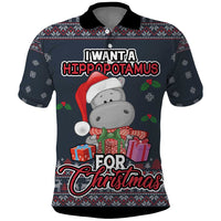 I Want A Hippopotamus Christmas Polo Shirt - Wonder Print Shop