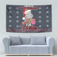 I Want A Hippopotamus Christmas Tapestry - Wonder Print Shop