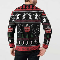 Merry Krampus Button Sweatshirt Christmas Gifts - Wonder Print Shop