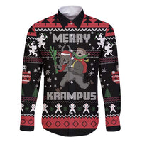 Merry Krampus Family Matching Long Sleeve Bodycon Dress and Hawaiian Shirt Christmas Gifts - Wonder Print Shop