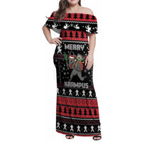 Merry Krampus Family Matching Off Shoulder Maxi Dress and Hawaiian Shirt Christmas Gifts - Wonder Print Shop