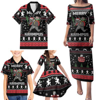 Merry Krampus Family Matching Puletasi and Hawaiian Shirt Christmas Gifts - Wonder Print Shop