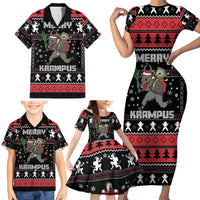 Merry Krampus Family Matching Short Sleeve Bodycon Dress and Hawaiian Shirt Christmas Gifts - Wonder Print Shop
