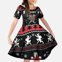 Merry Krampus Kid Short Sleeve Dress Christmas Gifts - Wonder Print Shop