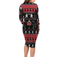 Merry Krampus Long Sleeve Bodycon Dress Christmas Gifts - Wonder Print Shop