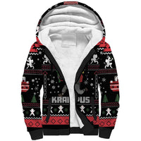 Merry Krampus Sherpa Hoodie Christmas Gifts - Wonder Print Shop