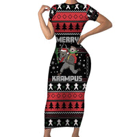 Merry Krampus Short Sleeve Bodycon Dress Christmas Gifts - Wonder Print Shop