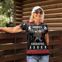 Merry Krampus Women Polo Shirt Christmas Gifts - Wonder Print Shop