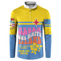 Aruba Button Sweatshirt One Happy Island 2025 - Wonder Print Shop