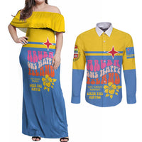 Aruba Couples Matching Off Shoulder Maxi Dress and Long Sleeve Button Shirt One Happy Island 2025 - Wonder Print Shop