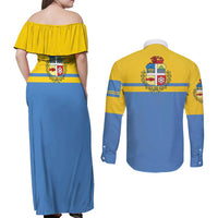 Aruba Couples Matching Off Shoulder Maxi Dress and Long Sleeve Button Shirt One Happy Island 2025 - Wonder Print Shop