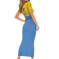 Aruba Family Matching Short Sleeve Bodycon Dress and Hawaiian Shirt One Happy Island 2025 - Wonder Print Shop