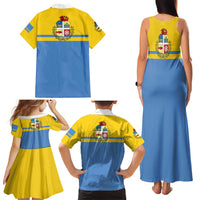 Aruba Family Matching Tank Maxi Dress and Hawaiian Shirt One Happy Island 2025 - Wonder Print Shop