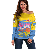 Aruba Off Shoulder Sweater One Happy Island 2025 - Wonder Print Shop