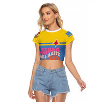 Aruba Raglan Cropped T Shirt One Happy Island 2025 - Wonder Print Shop