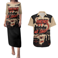 Together We Stand Couples Matching Puletasi and Hawaiian Shirt African American - Wonder Print Shop